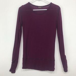 Kuhl Maroon Wool Blend Performance Base Layer Long Sleeve Pullover Shirt